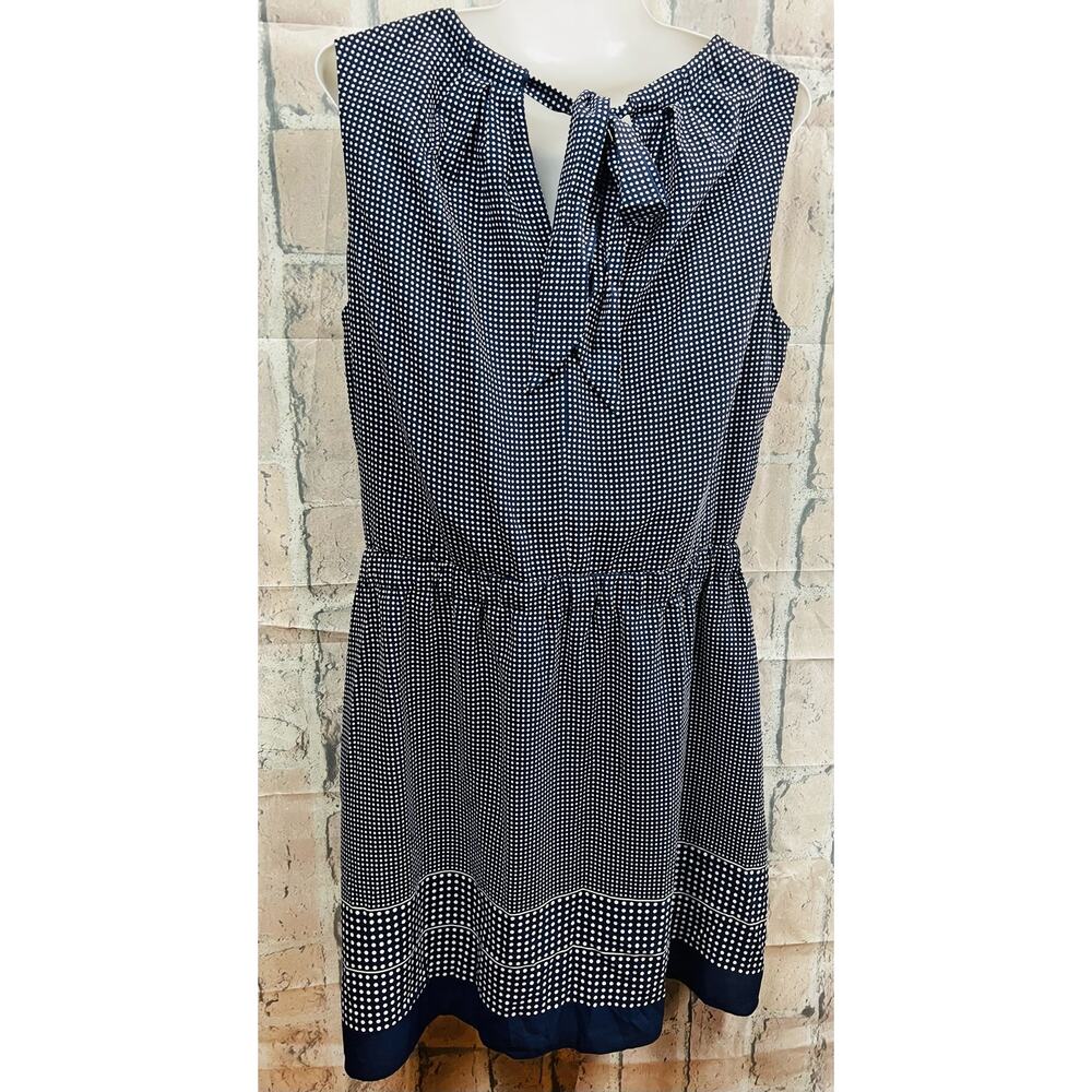 Ann Klein Womens Polka Dot Pleaded Midi Dress Size 12 100% Polyester - Picture 5 of 16
